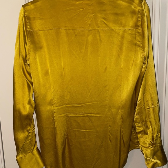 Antonio Melani Gold Yellow Silk Shirt Blouse size Small 4 / 6 - Picture 6 of 6